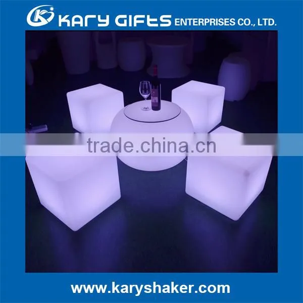 Coffee Shop Used Illuminated Furniture LED Lower Coffee Table photo-3