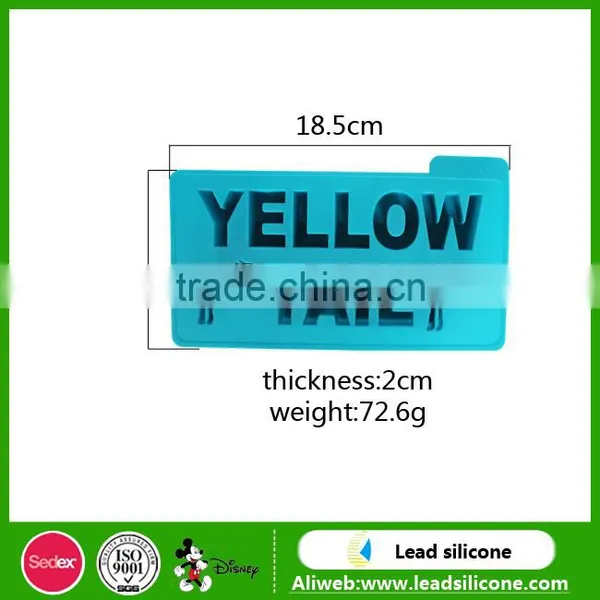 Custom Fancy Yellow Talk English Letters Silicone Ice Cube Tray photo-4