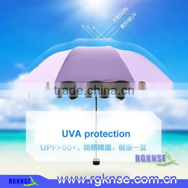 Meet Water Show the Flower Sun Umbrella With UV, 3 Folding Umbrella photo-2