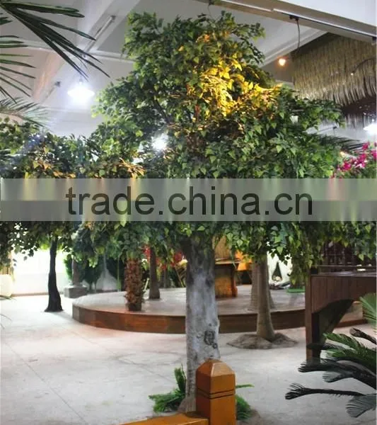 Home Garden Decoration 100cm to 1000cm Height Artificial Indoor Live Plastic Ficus Red With Green Palm Tree EZLS05 1007 photo-2