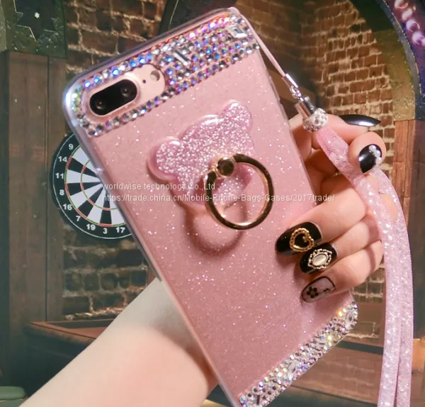 Diamond Cell Phone Back Cover Silicone Mobile Phone Cases for IPhone7/7Plus/6/6s/6plus/6splus Soft Tpu Shell Housing photo-3