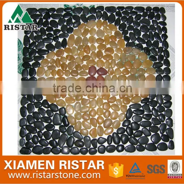 Polished River Pebble Stone Mosaic Pebble Tile photo-2