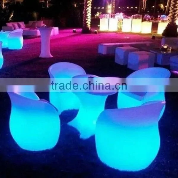 Romantic PE Infrared Remote Control Led Bar Chair, Led Table photo-3