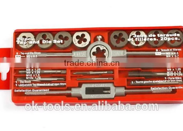 OK-tools 20Pcs Thread Cutting Tools Tap And Die Set photo-3
