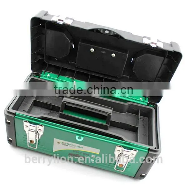 Berrylion High Grade Plastic Iron Toolbox 14" 17" 19" Iron Tool Box photo-2