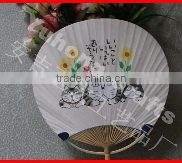 2014 the Best Fashion and Beautiful Paper Round Fan photo-3