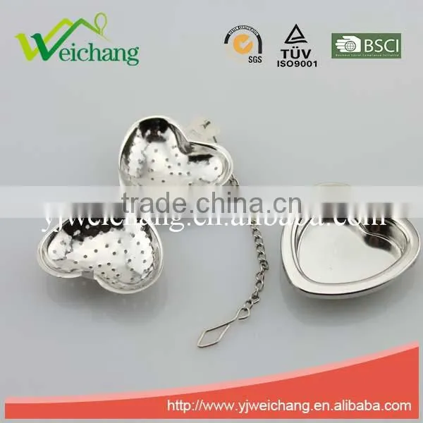 WCTS190 Good Quality Hot Sale Stainless Steel Heart Shape Funny Shape Tea Ball Tea Infuser With Tray photo-2
