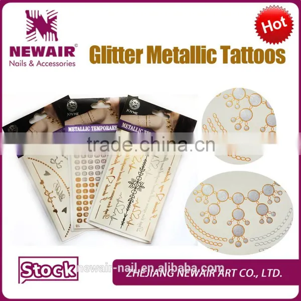 Joyme Hot-sale Water-transferred Metal Temporary Tattoo