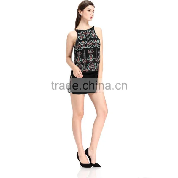 Domin Fashion Beading and Sequin Lady Blouse & Top photo-4