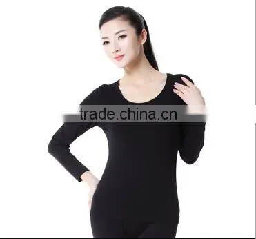 Top Brand High Quality Soft Modal Men And Women Thermal Underwear Long John Set Solid Colors photo-4