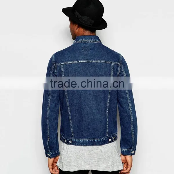 Wholesale Cheap Jacket High Quality Fashion Denim Overcoat for Men photo-3