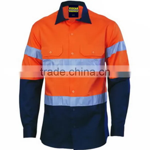 Cheap Wholesale Long Sleeve Safety Reflective Work Uniform Shirt photo-6