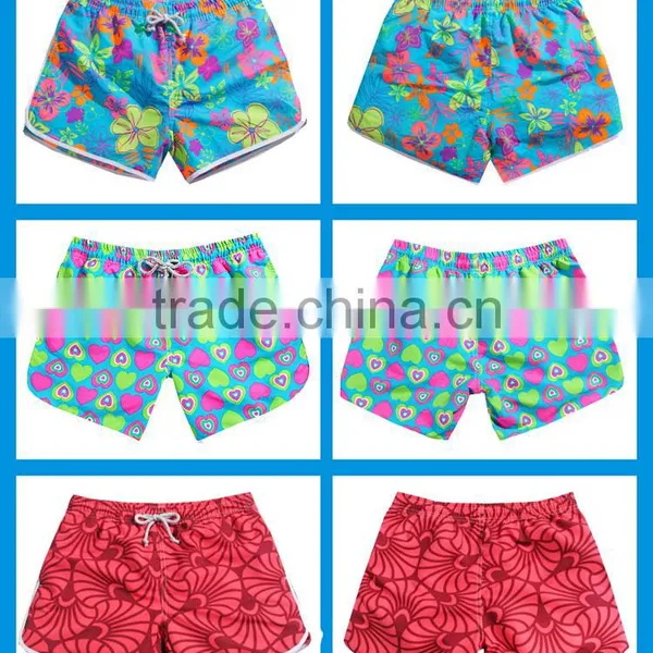 Custom Print Colorful Ladies Hot Beach Shorts Women's Fashion Surfing Board Shorts photo-3
