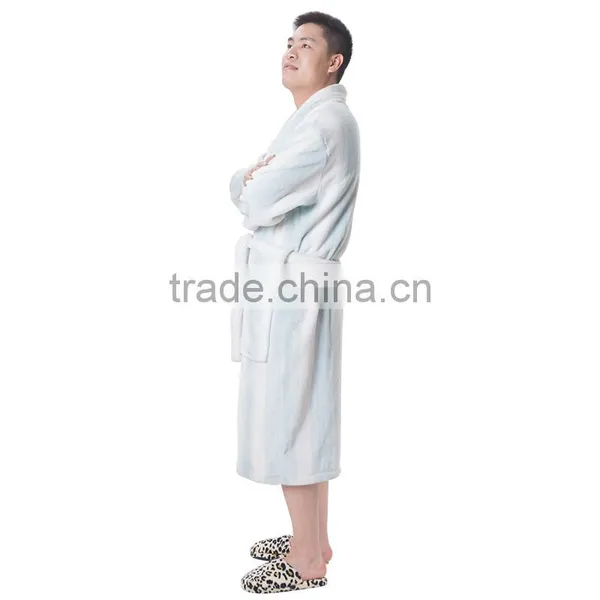 Printed Wholesale Coral Fleece Bath Robe for Men photo-2