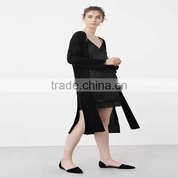 Dongguan Yihao 2016 China Manufacturers Hot-sale Custom New Suede Lace Trim Silk Satin Dress Styles Girls Dress photo-6
