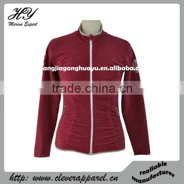 China Manufacturer Cheapest Full Zip Superfine Merino Wool Jacquard Jackets Sportswear photo-3