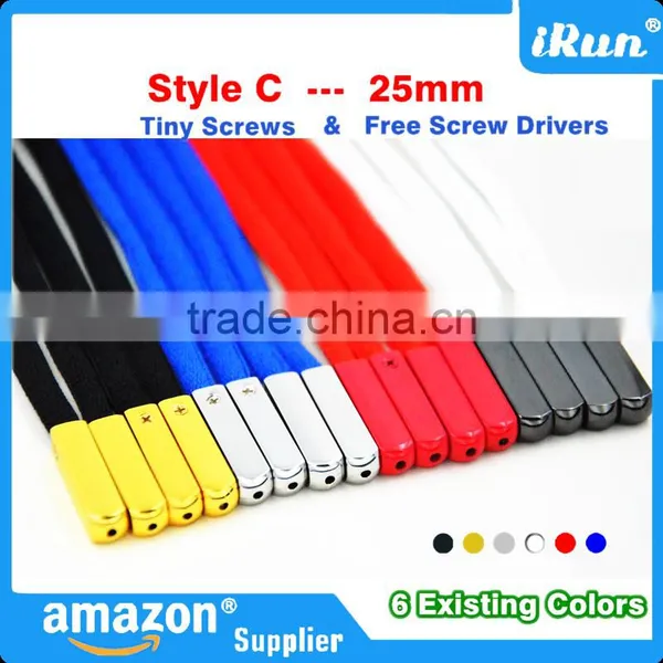Gold/Silver/Gun Black/White/Red/Blue Metal Lace Aglets - YEEZY Shoe Lace Tips DIY Replacement Screw-On - Yeezy Metal Aglet photo-6