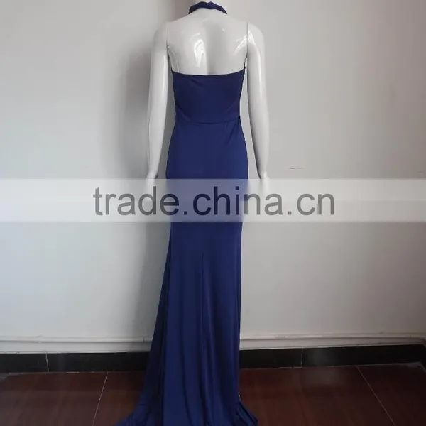 Wholesale Sexy Satin Bare Back Long Western Gowns Party Dresses photo-2
