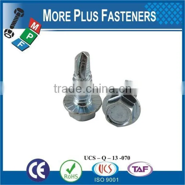 Made In Taiwan High Quality Serration Under Head Hex Head Drilling Screw photo-6