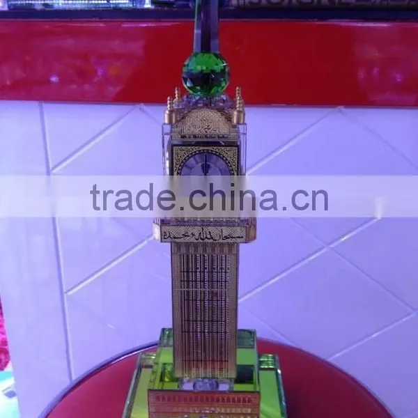 Crystal Makkah Clock Tower Model With LED for Souvenir Gift KJJ-01 photo-2
