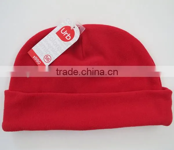 Plain Fleece Beanie Hat