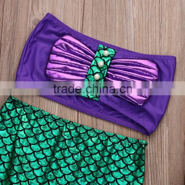 Baby Girls Bikini Swimwear Little Mermaid Tail Outfits Dress photo-5