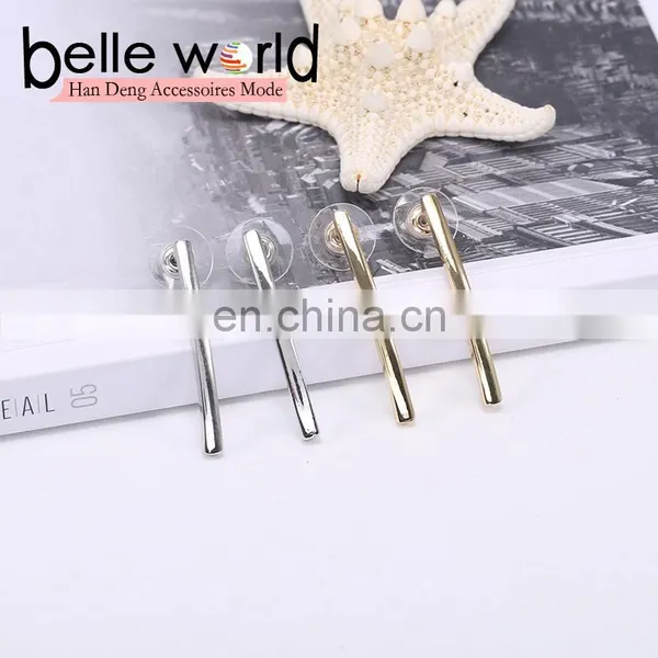 Wholesale Fashion Metal Women's Straight Wire Shape Earrings photo-2