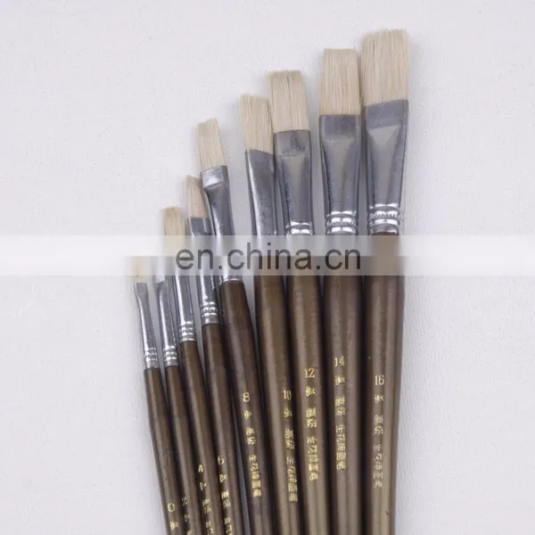 High Quality Bristle Painting Brush With Short Wooden Handle photo-2