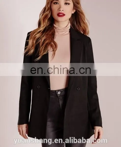 Custom Made Fashion Women Formal Blazer Black photo-4