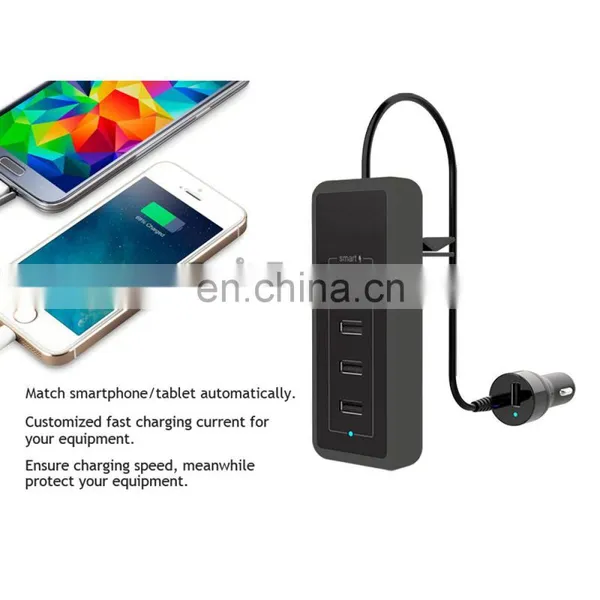 4 Port Car Charger 46W 8A, Multi-function 4 Port USB Car Charger for Mobile Phone photo-3