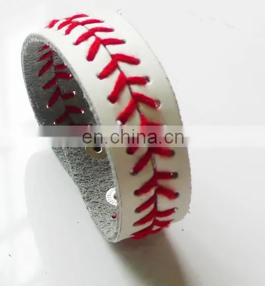 Popular Cheap Leather Sports Softball Bracelet photo-6