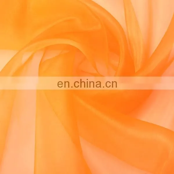 Ivory White Wholesale Polyester Three Yarn Organza Fabric for Dress photo-3