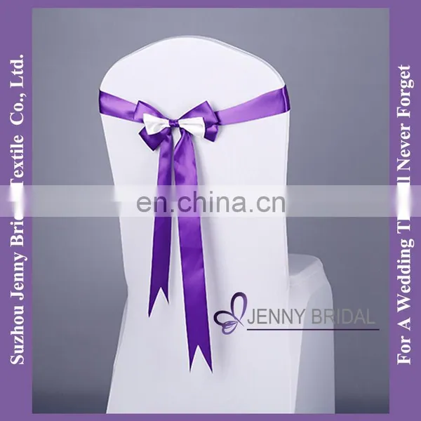 SH092A Satin Ribbon Bow Grosgrain Ribbon Satin Chair Sash photo-3