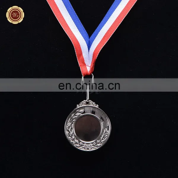 Wr Customized Design Quality Silver Foil Blank Medal Awards Ceremony Accessory Medal photo-2