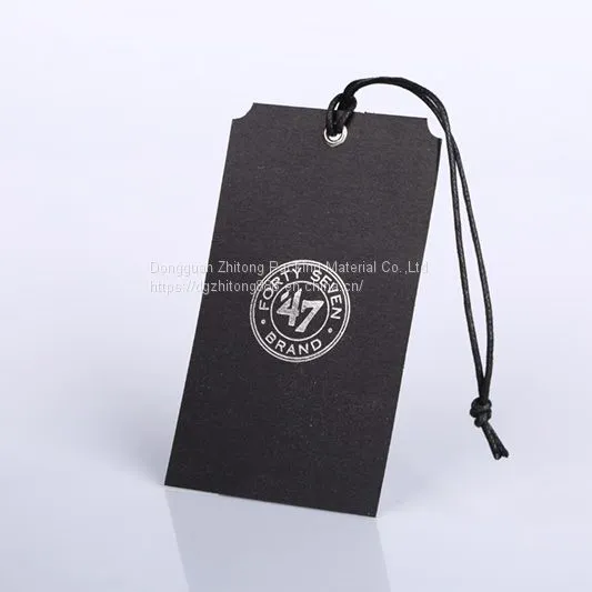 Custom Matte Finish Paper Hang Tags Labels for Clothing