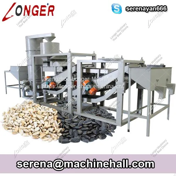 Whole Sunflower Seed / Hemp Seed Shelling Dehulling Machine Low Cost