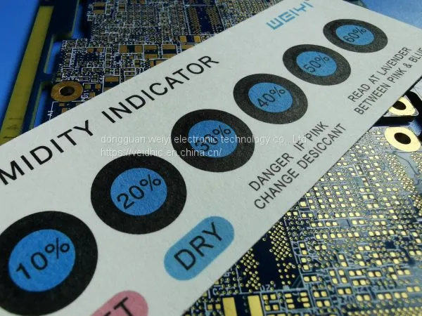 Customized Blue to Pink 1/3/4/6 Dots Humidity Indicator Cards