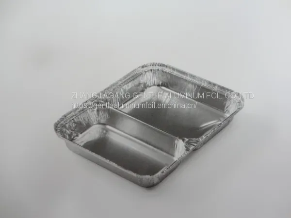2 Compartments Aluminium Food Container