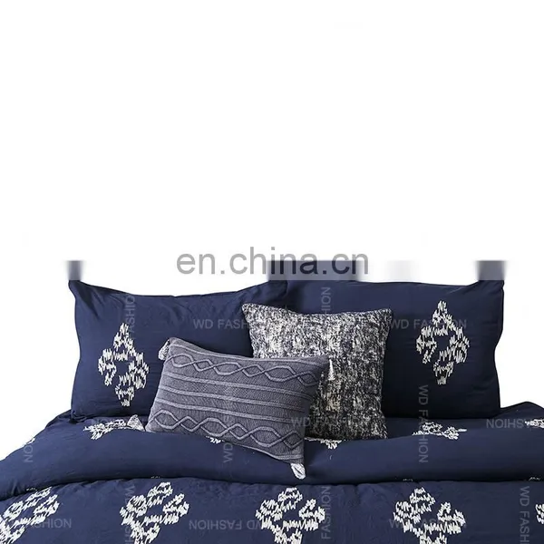 90gsm Microfiber Brushed Fabric Made Duvet Cover Set 3d Embroidery Bedding Set 3pcs Bed Sheet photo-4