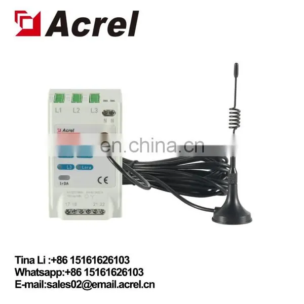 Acrel AEW100 three phase din rail loar and RS485 communication wireless multifunction power meter