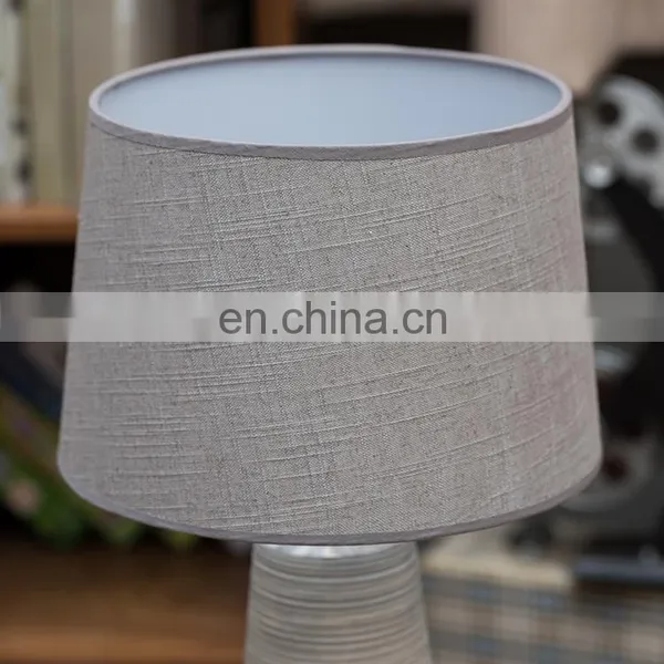 Nordic Style Modern Design Barrel Shape Large Cheap Retro Ceramic Base Table Lamp for Home Bedside photo-2