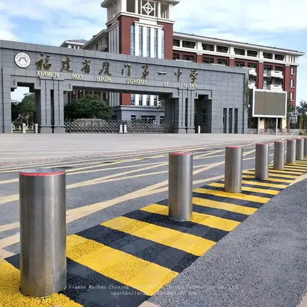 UPARK Reliable Factory Street Road Block Barrier 304 Stainless Steel Security Customized Safety Fixed Column Parking Bollard photo-5