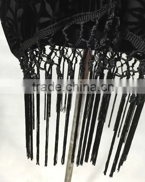 New Black Velvet Lace Sleeves Designs for Blouse photo-4