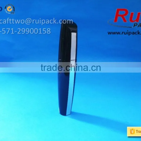 Black Plastic Mascara Tube With Mirror, Empty Mascara Container With Brush Cap photo-2