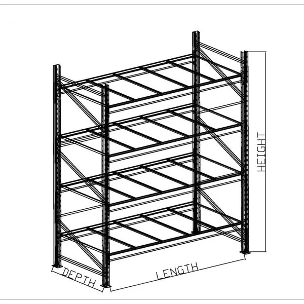 Stacking Pallet Racking Steel Shelf Tire Storage Rack