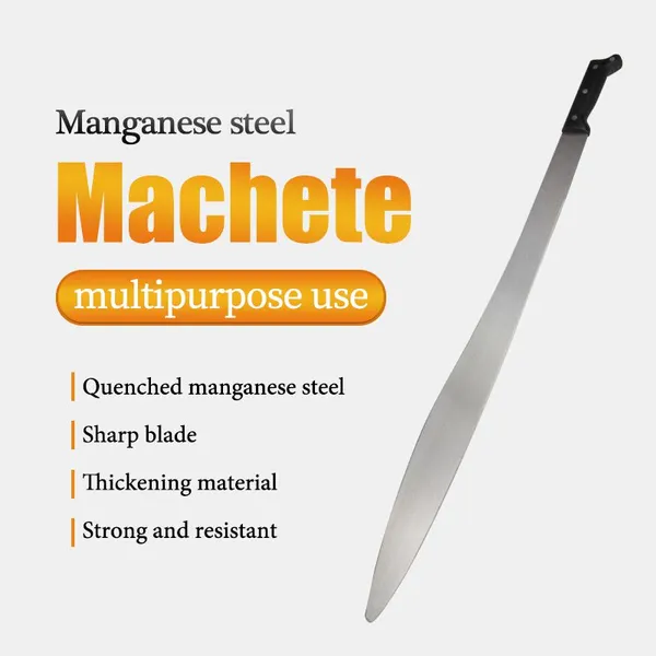 Big Machete Knife Long Blade, Steel Farming Machete for Sugar Cane Harvest and Bush Clearing