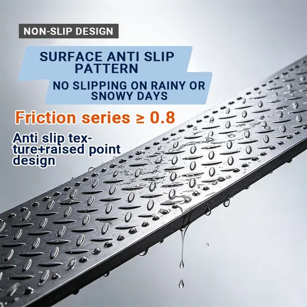Rectangular FRP Trench Cover Wear Resistant Fiberglass Drainage Ditch Cover for Urban Road