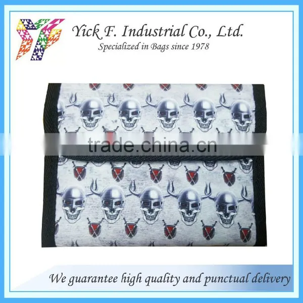 Digital Printing Grey Color Coolest Teen Boy Polyester Wallet