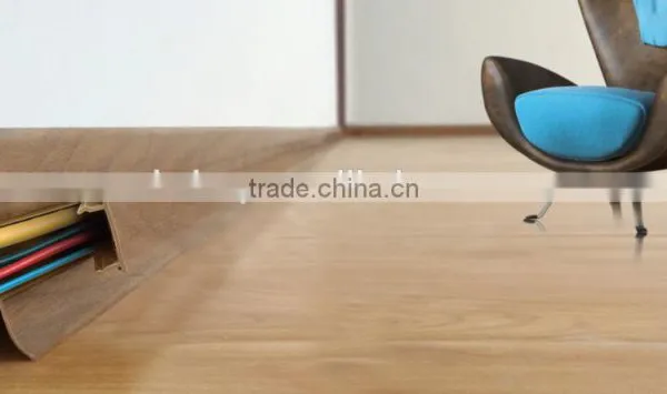 China Supplier Imitation Wood Grain Flooring Trim Pvc Skirting Board photo-4