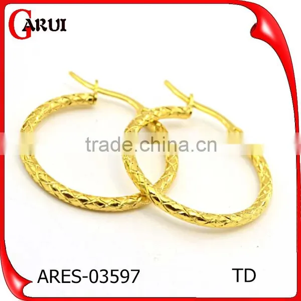 Fashion Accessories 316L Stainless Steel Hoop New 2016 Latest Gold Earring Designs photo-4